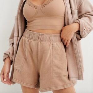 Aerie High Waist Tan Shorts